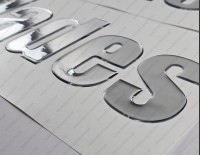 Everglades Boat Logo Raised Domed 3D Decals 28" x 5.8" 2pcs.